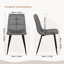 Dining Table And Chairs Set Of 4, Extendable Round Marble Effect Folding Table With Upholstered Tech Fabric Chairs For Dining Room,Kitchen-721698513-721698514