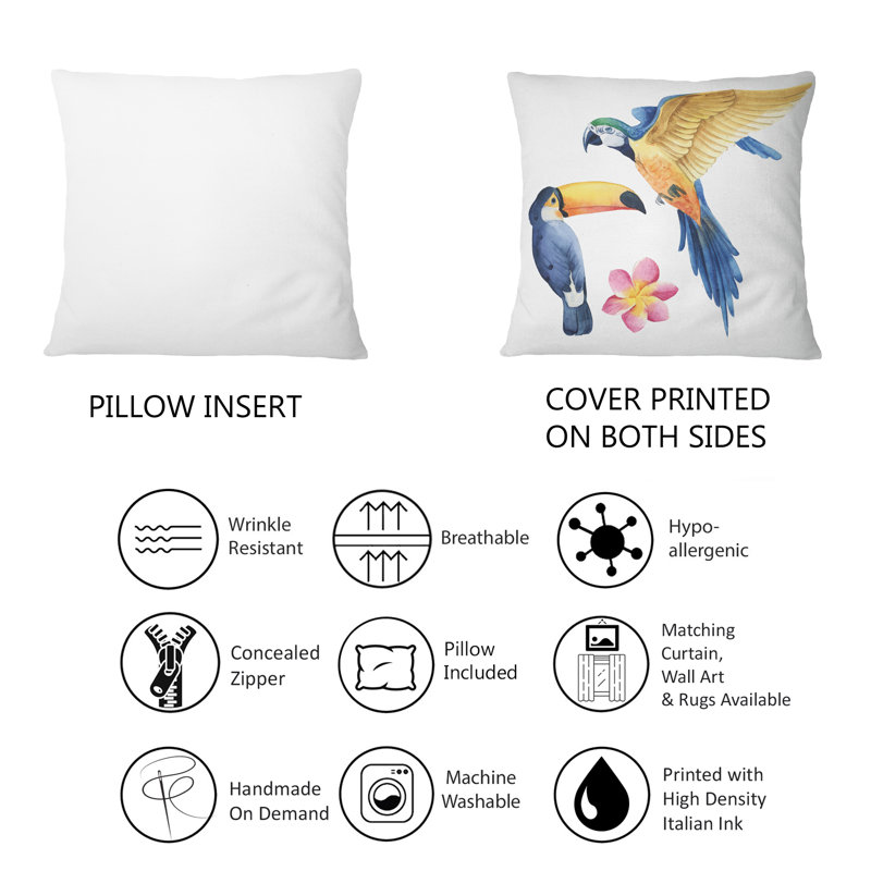 Coussin décoratif Deux Tropiques