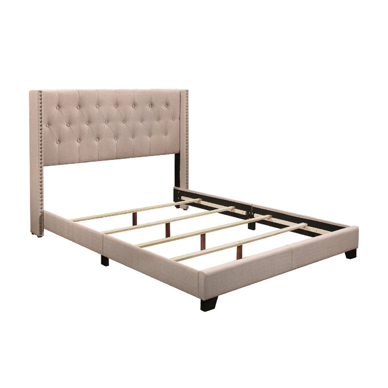 Mynatt Upholstered Bed, King, Beige