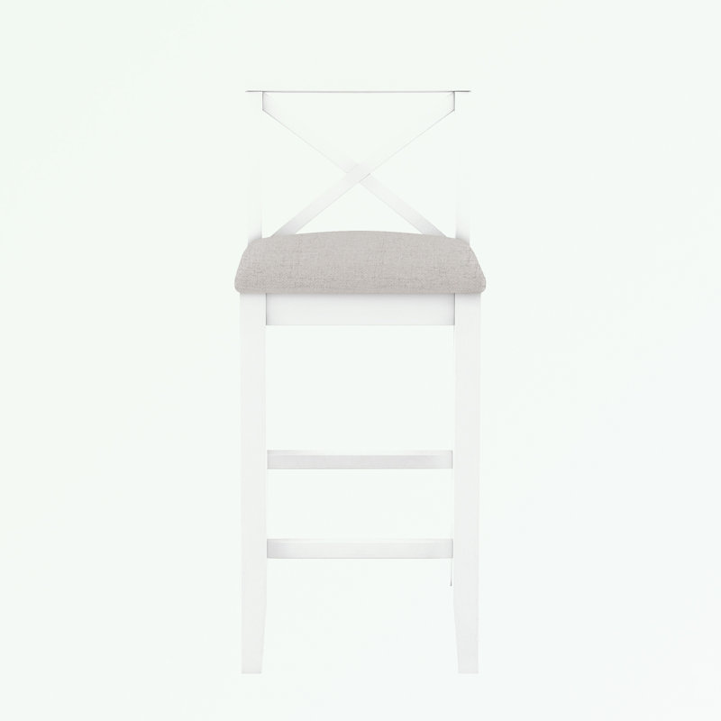 Rectangular Wood Dining Set with 2 Chairs, White, Brown, White
