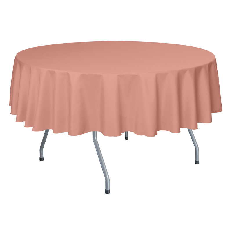 Nappe Ultimate Polyester - Lin rond en polyester, 84 po x 84 po, 3, Corail