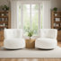 Denton 29.92'' W Swivel Tufted Barrel Chair Set Of 2
