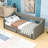 Upholstered Daybed with Storage Drawers and Trundle