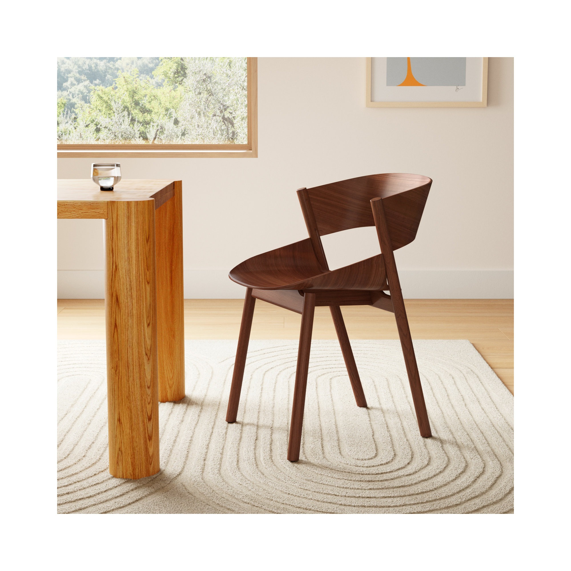Port Dining Chair, Walnut