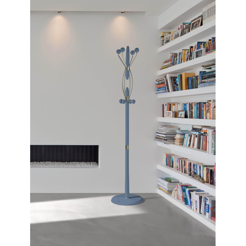 Jana Freestanding 8 - Hook Coat Rack, Blue