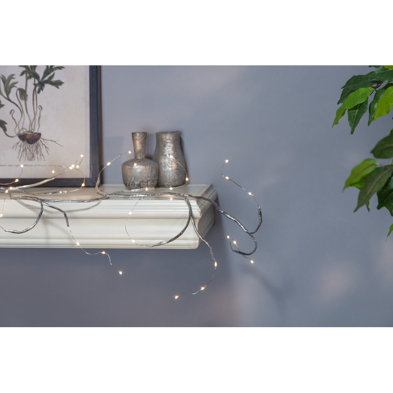 Ensemble de 2 guirlandes lumineuses d'intérieur / d'extérieur éclairées à micro-DEL de 72 po de long à micro-DEL