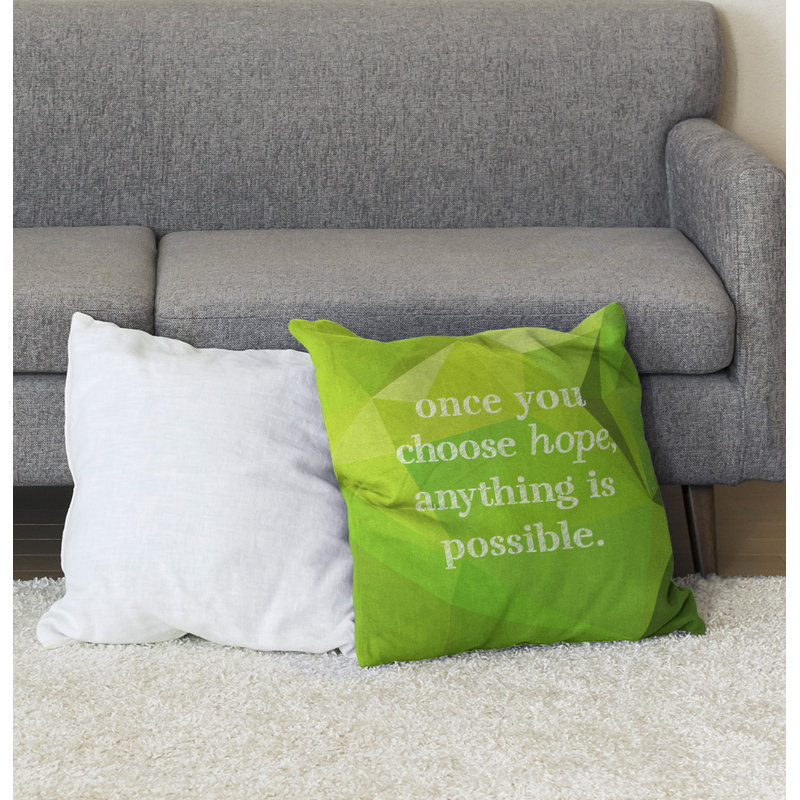 Coussin de sol pierres précieuses choisissez Hope, H 28 po x l 28 po, Péridot