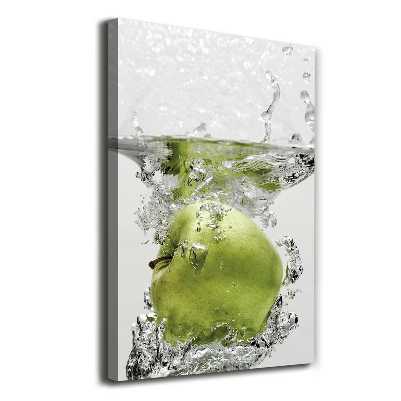 Apple Under Water - Wrapped Canvas Print