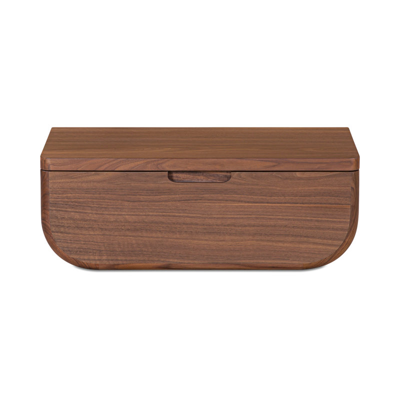 Hettie Floating Nightstand Natural, Dark Brown