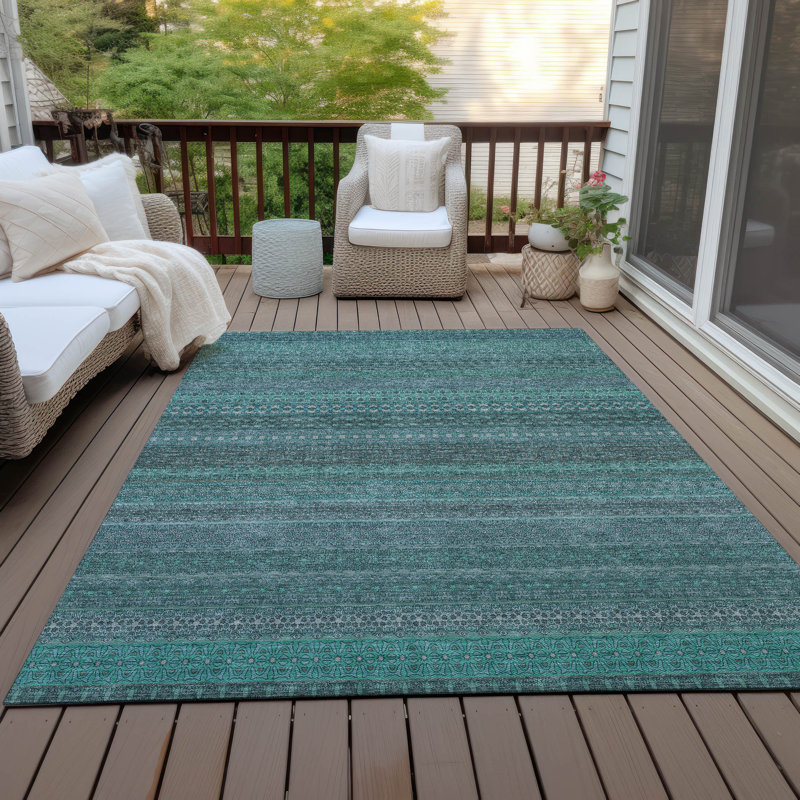 Tapis intérieur / extérieur avec envers antidérapant Lovell, Rectangle 9 pi x 12 pi