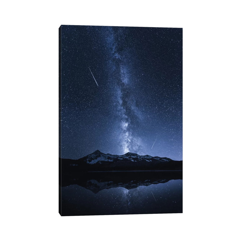 «Galaxy's Reflection» par Toby Harriman - reproduction de photo, H 40 po x l 26 po x P 1,5 po, Toile tendue