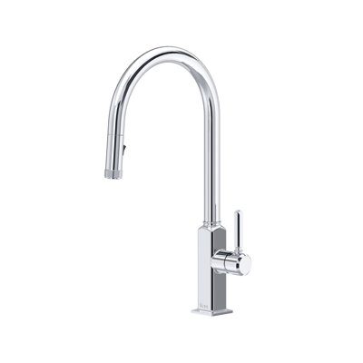 Apothecary Pull-Down Kitchen Faucet With C-Spout