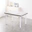 Jade White Sintered Stone Extending Dining Table with 4 Monza Velvet Chairs-1432790299
