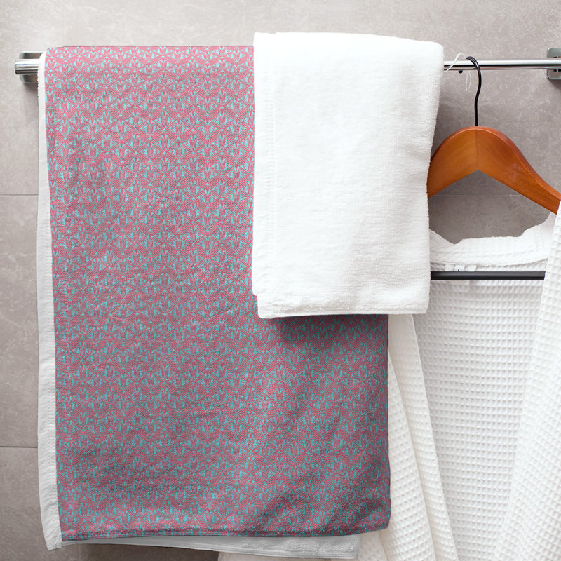Katelyn Elizabeth Bath Towel, Pink/Blue