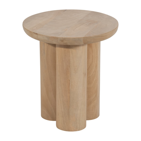 Round End Table, Small End Table Side Table Coffee Table with 100% Natural  Solid Oak Wood, Bedside Table Night Stand for Living Room Bedroom 
