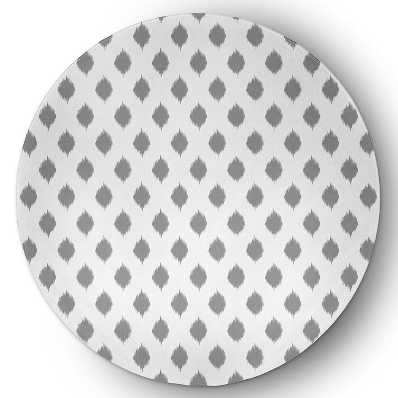 Junie Chenille Polka Dots Indoor Rug, Round 5'