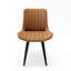 Ensemble de 2 chaises de salle à manger modernes en similicuir avec coussins épais et pieds en métal, chaises d'appoint en faux cuir sans accoudoirs pour la cuisine et la salle à manger-130493375-130493364-130493369