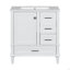 Ensemble de meuble-lavabo moderne avec lavabo 30 po, meuble-lavabo moderne avec porte à fermeture douce et 3 tiroirs, structure en bois massif-641961319