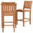 Teak Wood Bar Set Including Square Bistro Bar Table And Abacho Barstools-109480872-109480871