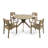 Ramage 4 - Person Acacia Wood Patio Dining Set with Round Table