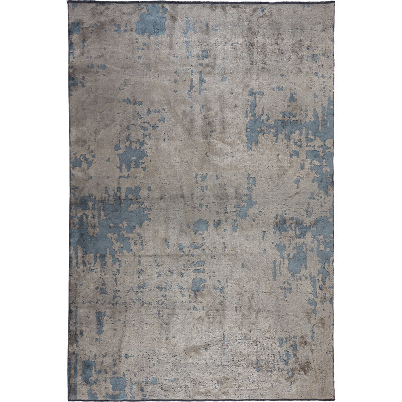 Tapis gris / bleu Rapture, Rectangle 7 pi 10 po x 9 pi 10 po
