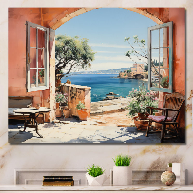 La Dolce Creativita Beachside I sur toile, H 24 po x l 32 po x P 1 po, Toile tendue