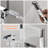 Bathroom Freestanding Waterfall Tub filler , Floor Mount Faucet with Hand Shower-61387021