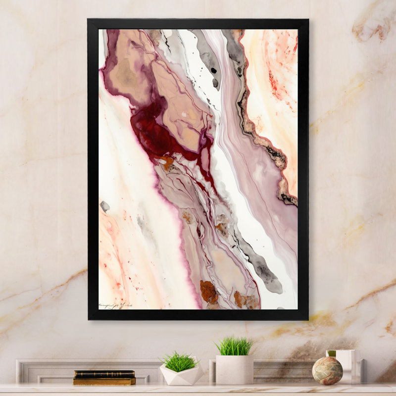 " Encounters At Redend Point III ", Black Picture Framed Canvas, 12" W x 20" H