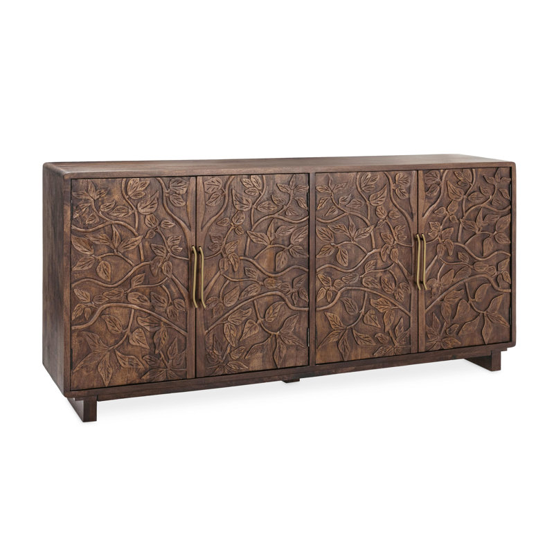 Albero Solid Wood Sideboard, Kona Brown