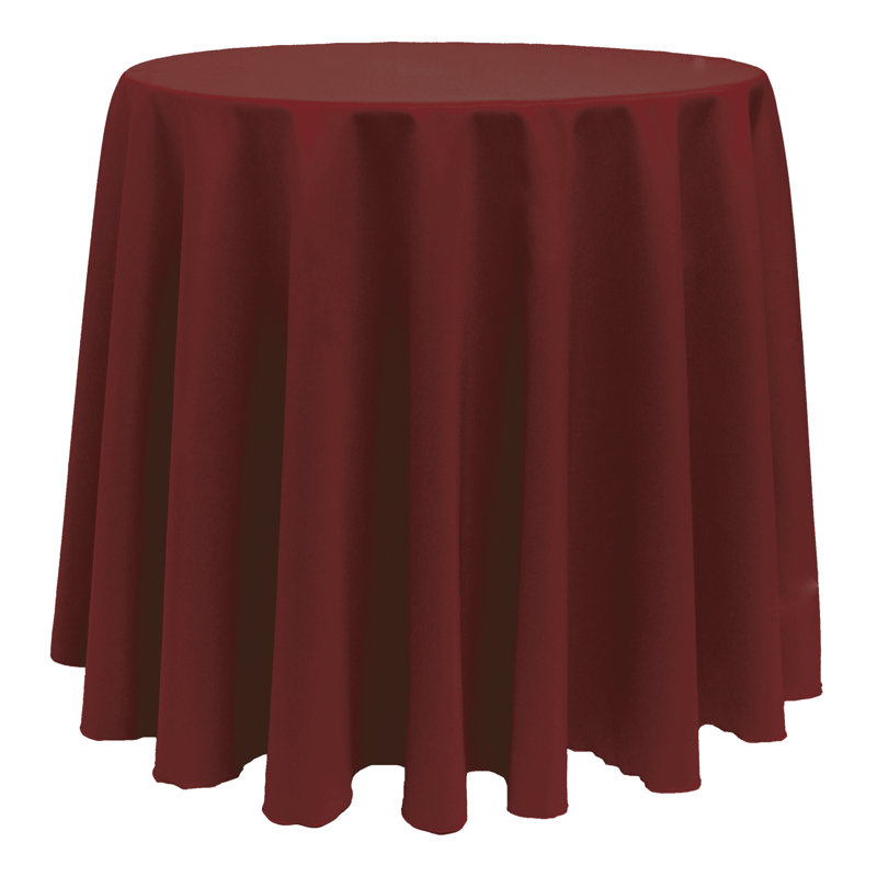 Hannaha Round Tablecloth, Brick, 108" x 108"