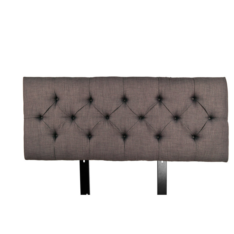Lerman Upholstered Headboard, Full, Gray / Red Tint