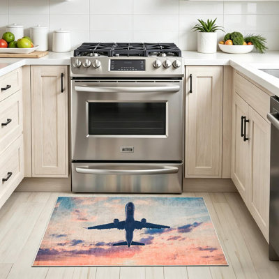 Tapis rose lavable à la machine