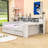 Wooden Daybed with Twin Trundle, Storage Shelves-367056027-368865975