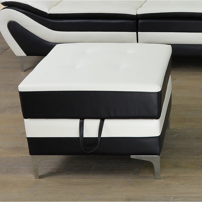 Emiliano Faux Leather Ottoman