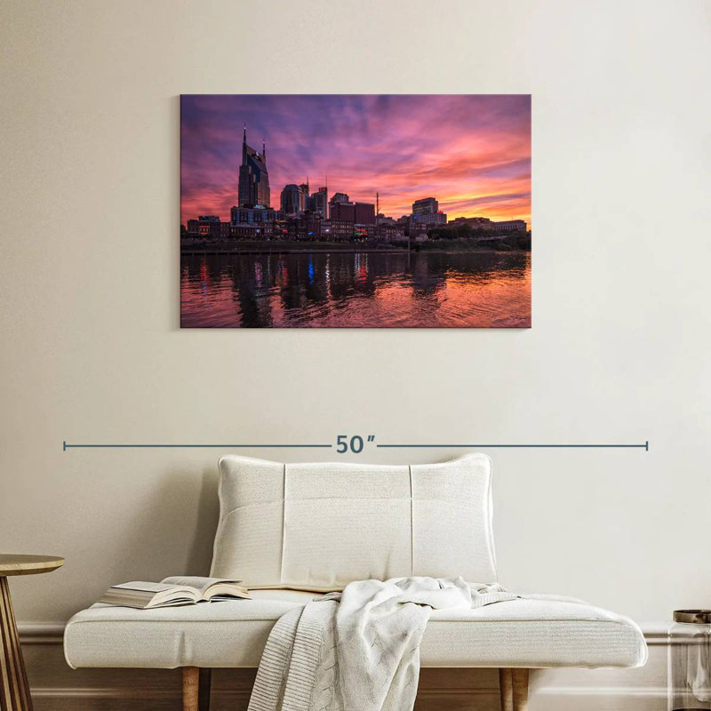 Kavia Nashville au crépuscule, H 24 po x l 36 po