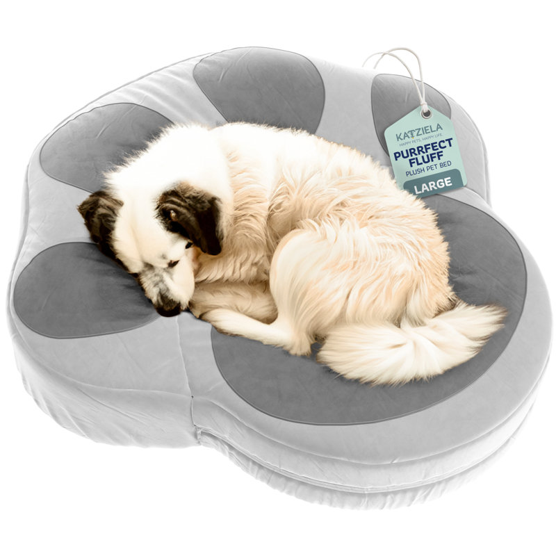 Lit pour chien et chat Katziela, H 30 po x l 6 po x P 30 po, Brume grise