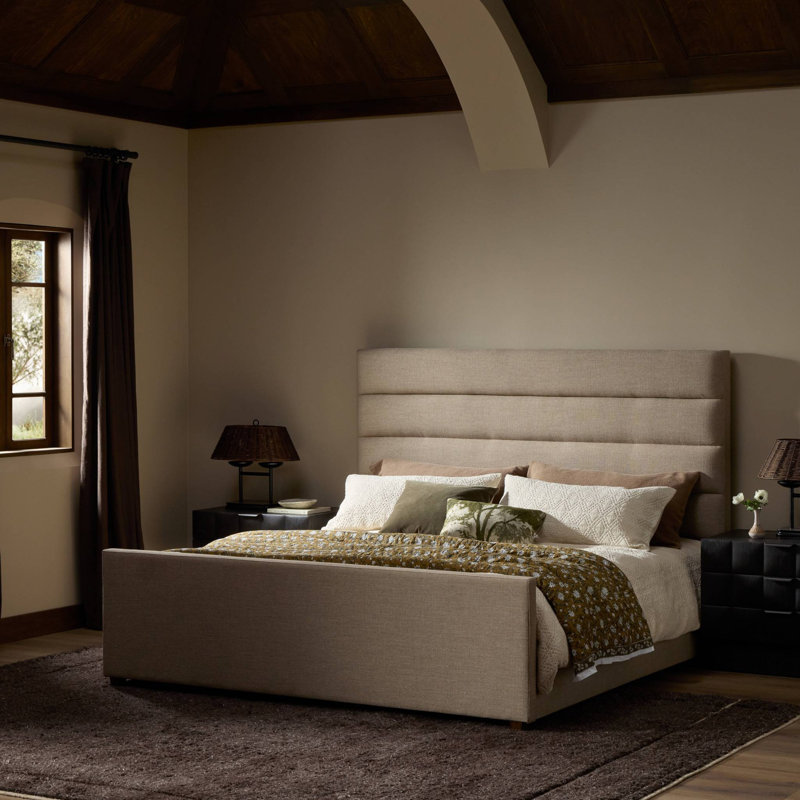 Daphne Solid Wood Bed, King, Alcala Taupe