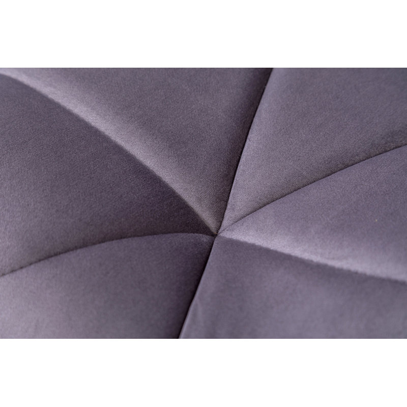 Tabouret de bar Breni Velvet Diamond, Gris