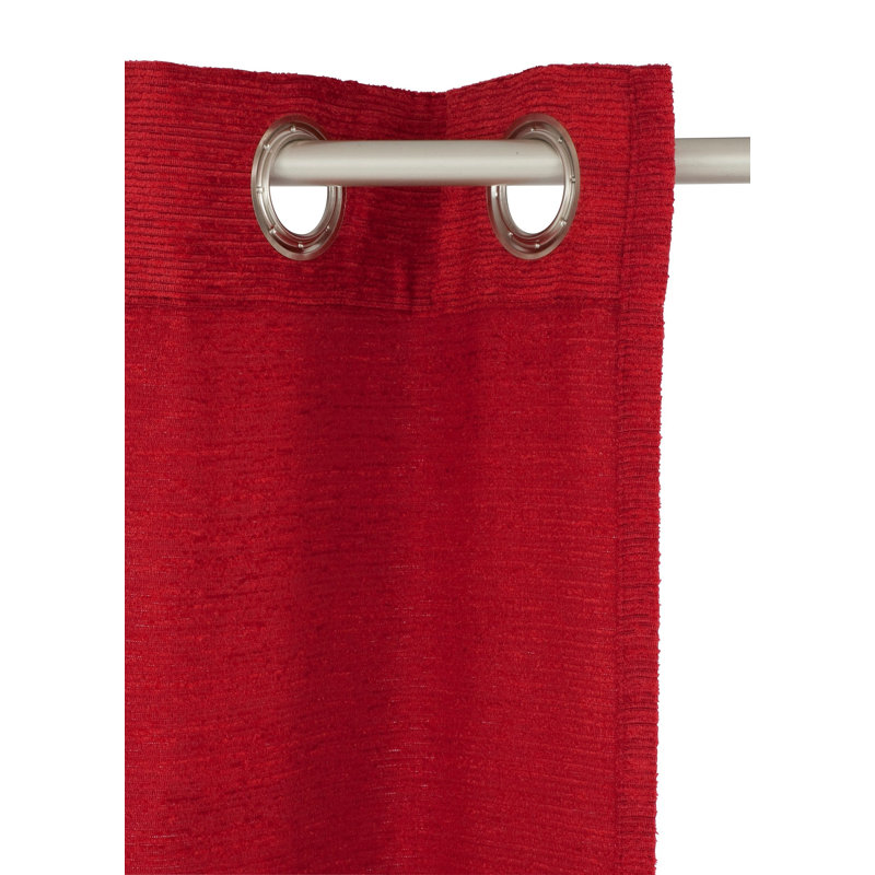 Jaylene Room Darkening Single Curtain Panel, Red, 270 W x 245 D cm