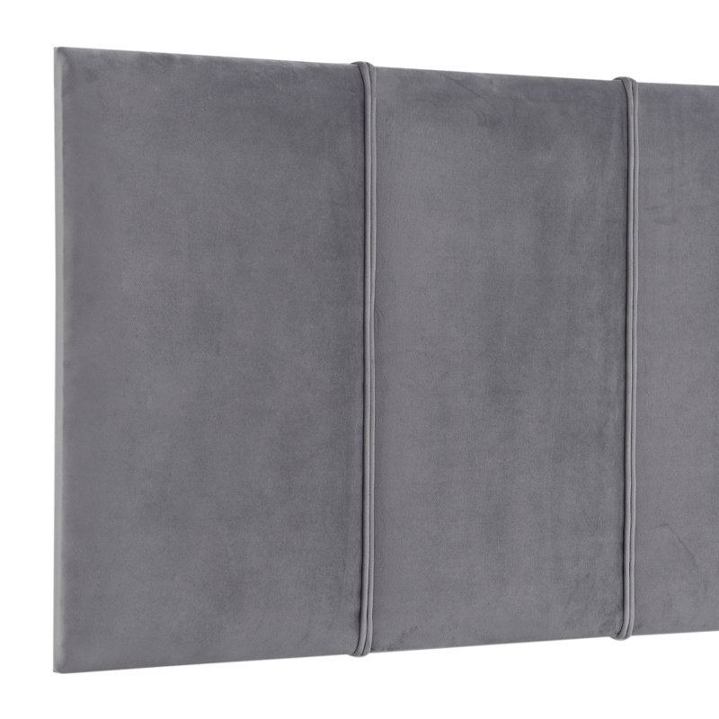 Ealing Upholstered Headboard, Small Double (4'), Plush Steel, Velvet