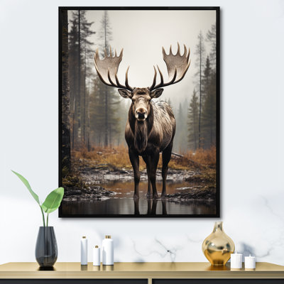 «Aydrianna Brown Moose», impression monochrome sur toile