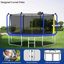 Trampoline 12FT avec panier de basketball, trampoline d'extérieur renforcé de type ASTM avec filet d'enclos