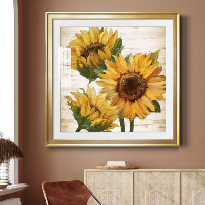 Tournesol d'été I - peinture encadrée