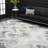 Chevron Cream Blue Gray Area Rug-2018560235