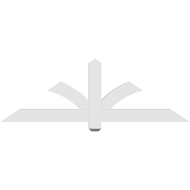 Support pour pignon en PVC Redmond, H 20 po x l 60 po (pas: 8/12), P 2 po x F 4 po