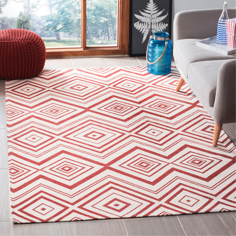 Sonny Cedar Brook Hand Loomed Cotton Geometric Rug, Rectangle 5' x 8'