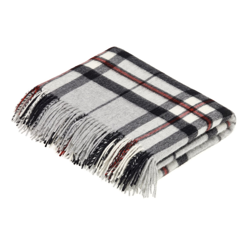 Jeté tartan en laine d'agneau Tartan Merino