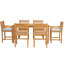 Outdoor 7 - Piece Teak Dining Set with Cushions-1275495302