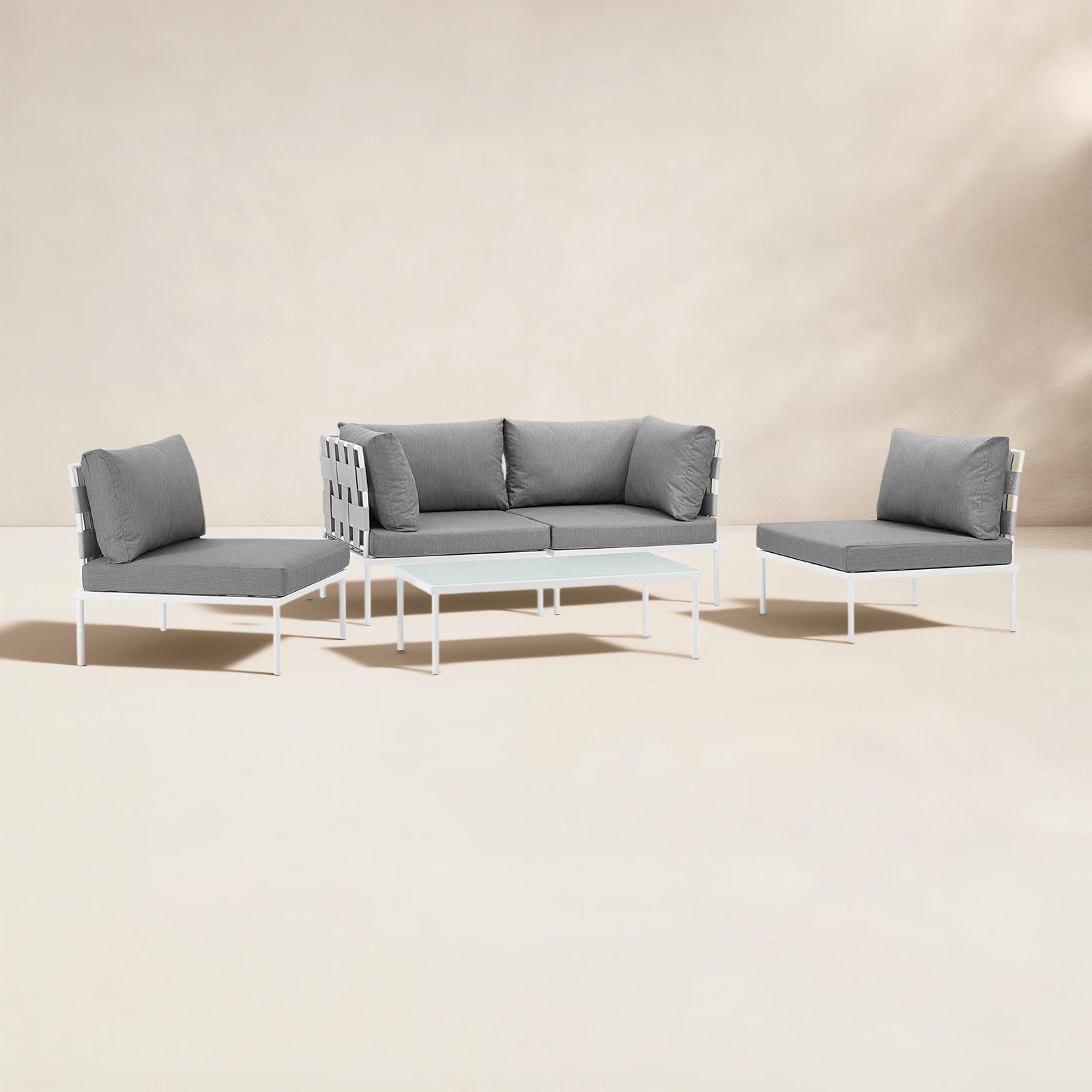 Harmony 5-Person Patio Seating Group, Gray