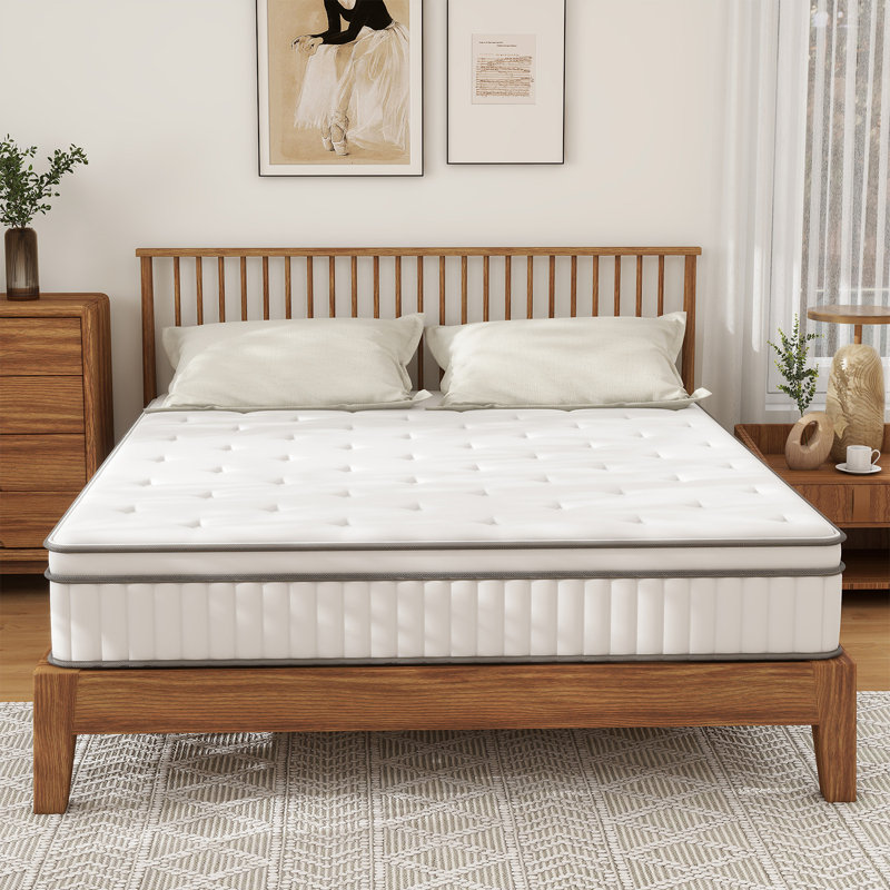 Alwyn Home Doran Hybrid  Mattress in a Box,Memory Foam & Individually Pocket Spring Medium Mattress, Twin, 12"